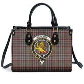 Nicolson Hunting Weathered Tartan Crest Leather Handbag